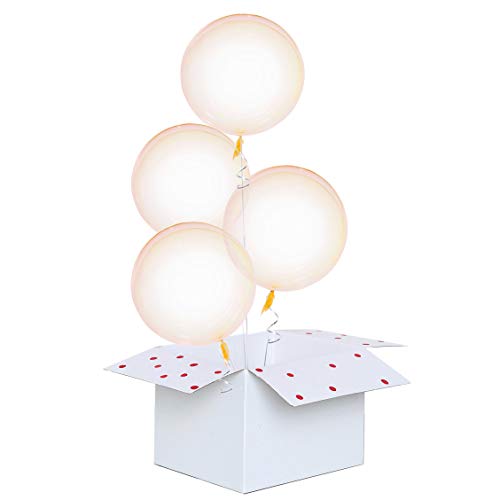 SUNCN 四枚セットで18インチ約45センチの透明な水晶風船 彩で皺なく丸い風船 清新でキャンディ色の透明な抗酸化泡誕生日披露宴休日雰囲気装飾再利用できる (橙, 18")