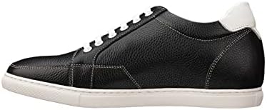 CALTO Men's Invisible Height Increasing Elevator Shoes - Black Leather Lace-up Casual Sneakers - 2.5 Inches Taller - K0081- Size 8 D(M) US | Image 2