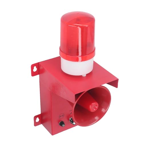 Industrial Siren, Sound Light Waterproof Industrial Siren Alarm Low Power Consumption Volume Adjustable 130db (DC24V)