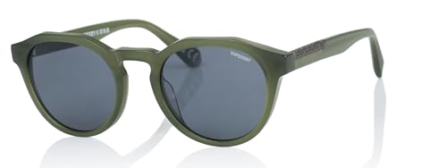 Superdry SDS 5012 Unisex Sunglasses 107 Green Crystal/Solid Smoke