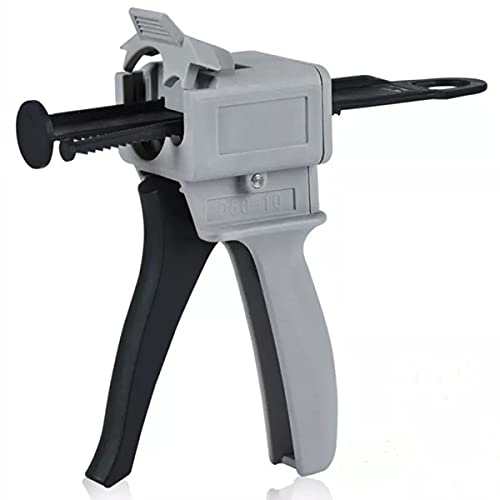 YUEMA 50ml AB Epoxy Glue Gun, Impression Mixing Dispensing Gun, Adhesive Gun Handle Tool (10:1)