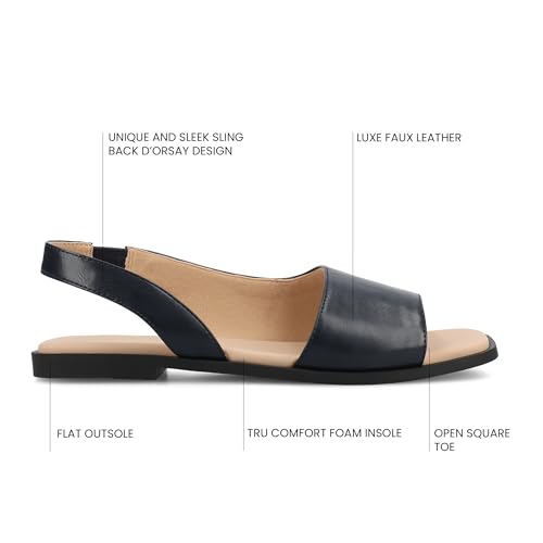 Image of Journee Collection Women's Brinsley Slingback Flat Sandals