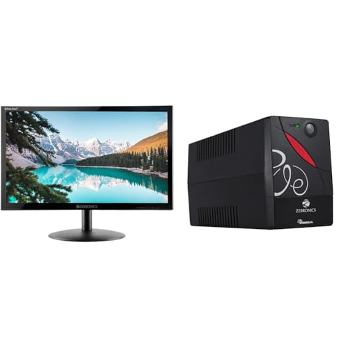 Image of ZEBRONICS Zeb-V19Hd 18.5 Inch (46.99 Cm) Led Monitor with Supporting Hdmi, Vga Input, Hd 1366 X 768