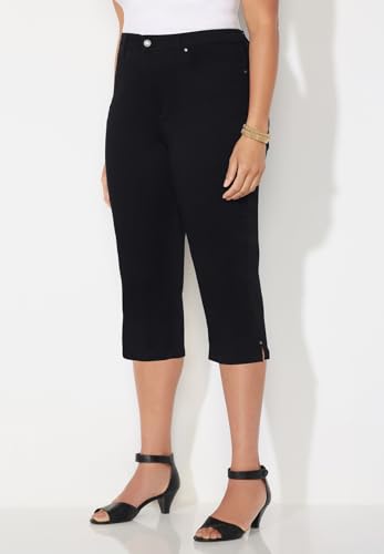 Catherines Women's Plus Size Sateen Stretch Capri3