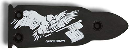 QuickDraw Bullet Shaped Rubber Coated Magnetic Gun Mount - 35LB Pull Strength Rating - Compatible with Most Firearms and Easy Installation (Eagle Flag)