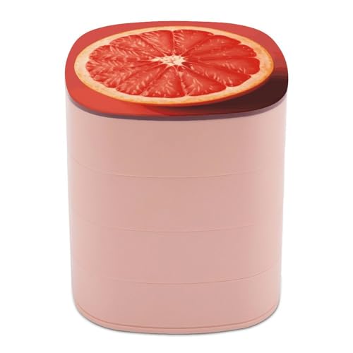 Organiseur de bijoux rose mûr pamplemousse avec couvercle pour boucles - 2