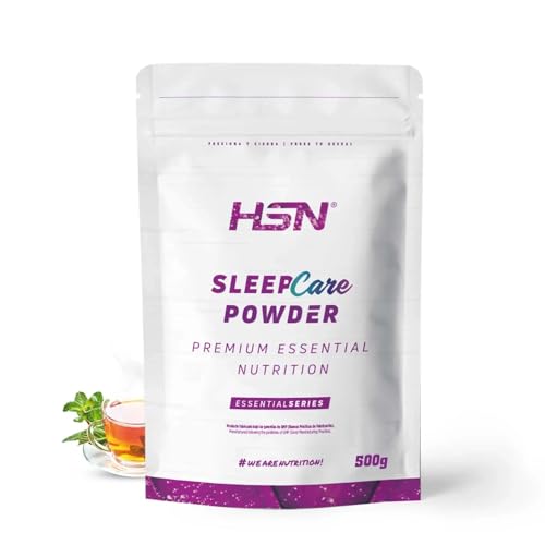 HSN Sleep Care Polvo - Sabor Té 500g | Infusión Nocturna. Melatonina Magnesio Griffonia L-Teanina GABA. Vegano Sin Azúcar Sin Edulcorantes. No Incluye Dosificador