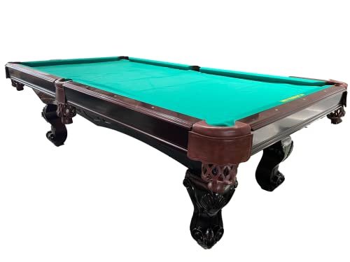 8 Ft. Tunierpoolbillard Billardtisch Pool Modell Winston Nr.:36 Billard mit 3cm starken Schieferplatten Tuchfarbe grün Gestellfarbe Nussbaum
