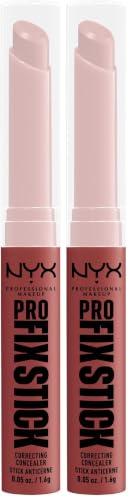Image of NYX Professional Makeup Correcting Concealer Stick, Covers Blemishes, Dark Spots and Discolouration, 12H Wear, Vegan Formula, Pro Fix Stick, Brick Red (Pack of 2)