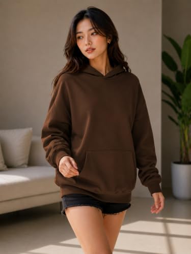 Image of Women's Oversized Hoodie Sweatshirt | Graphic Back Print Hooded Pullover | Long Sleeve Fleece Hoodie with Kangaroo Pocket | Casual Winter Wear