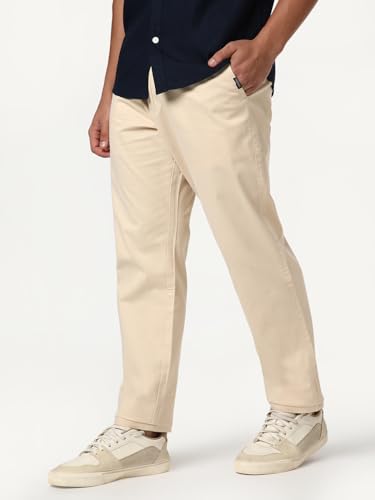 Image of Urbano Fashion Men's Straight Fit Mid Rise Cotton Casual Chinos Trousers Stretch