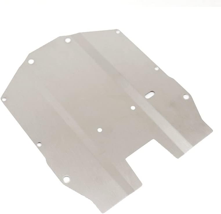for YK DF7 4072 1/7 Remote Control Rear Straight Bridge Short Card Stainless Steel Guard Plate Metal Armor Chassis Armor Kit| | - - (Color: Silver)