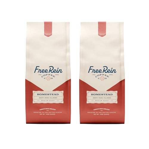 Best Coffee for Non Coffee Lovers: Discover Smooth & Flavorful Choices 14 Free Rein Coffee Company, Homestead Medium Roast Ground Coffee – Smooth & Balanced Coffee, 100% Arabica, Roasted in America – 12oz Bag (Pack of 2)