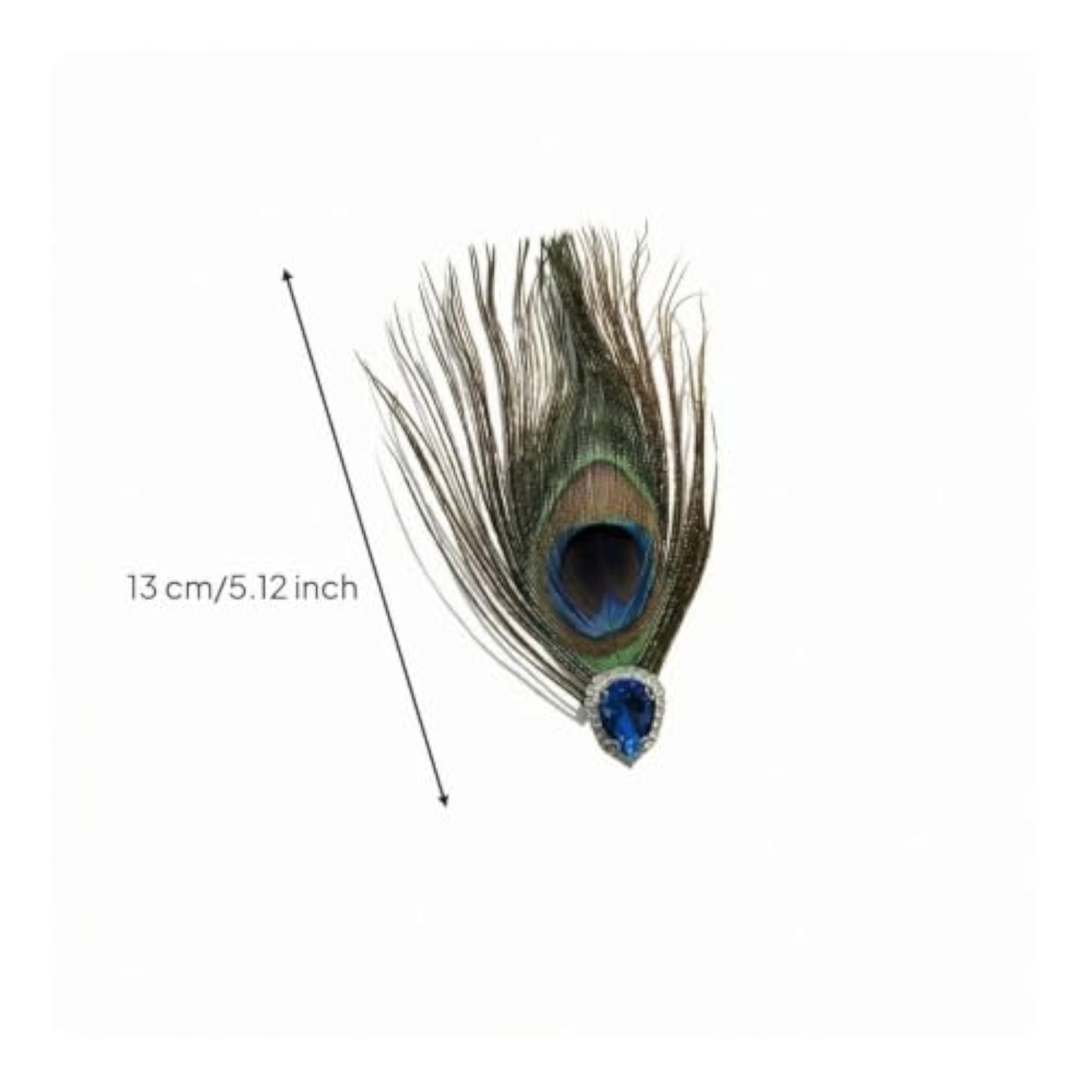 Peacock-Eye Feather Hair Clip for Special Occasions