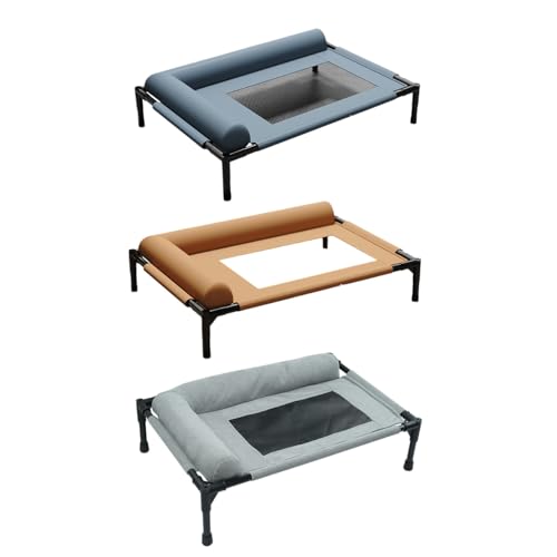 Lit surélevé pour chien résistant aux mastications avec toile lavable - 4
