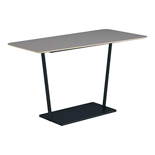 【メーカー配送・設置・組立】コクヨ ミーティングテーブル リージョン LT-RGD189HE6AF32 台形 T字脚 ハイテーブル 幅180×奥行89.5×高さ100.4cm リノリウム天板 アッシュ/脚ブラック