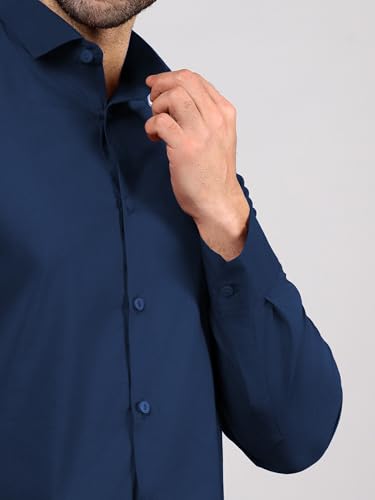 Image of Beyoung Cotton Plain Regular Fit Shirt for Men | Full Sleeve | Formal Shirt | Classic Collar Cotton