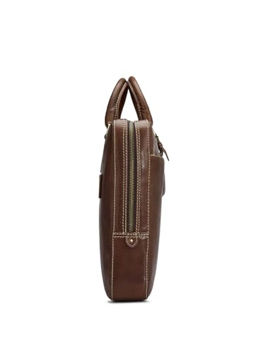 Image of Da Milano Leather Laptop Bag for Men & for Women - Fits Upto 15 inch Laptop
