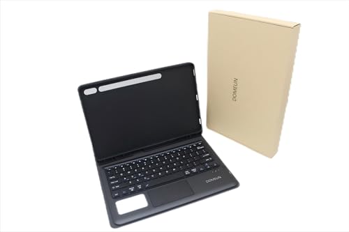 Universal Keyboard Case for Samsung Galaxy Tab S9 FE+/S9+ Plus 12.4" 2023 Tablet - Multi-Touch Trackpad + S Pen Holder + Silicone Back Cover + Detachable Wireless Keyboard Folio Tablet Case