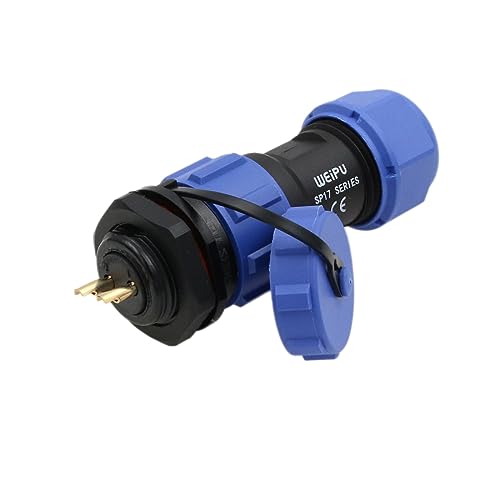 Conector eléctrico impermeable SP17 2 pines macho y hembra IP68 miniatura 2