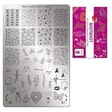 MOYRA Stamping plate No 88"LOVELOVE" Nail Stamping plate