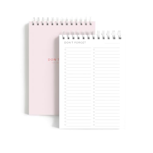 Don't Forget To Do List Notebook, Personal Reminder Planner for Managing Daily Tasks, Errands and Important Activities, 180 Pages, 5.8 x 8.3 In, Spiral Bound