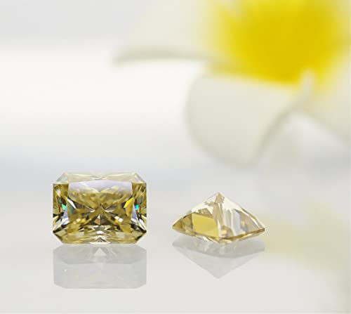 Loose Moissanite 3 Carat, Off White Color Diamond, VVS1 Clarity, Radiant Brilliant Cut, Gemstone for Making Engagement/Wedding/Ring/Jewelry/Pendant/Earrings/Necklaces Handmade Moissanite3