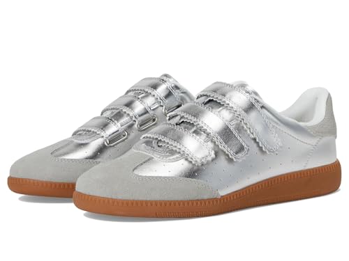 Steve Madden Women's Momentum Sneaker, Silver, 6