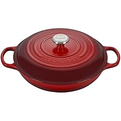 Cazuelas Le Creuset Le Creuset Cacerola baja de hierro fundido, 30 cm, 3, 5 L, Cereza, 21180300602430
