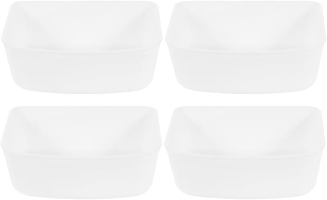 VICASKY 4pcs Hanging Pet Feeder Bowls for Dogs and Cats, Plastic Slow Eating Food and Water Cups, Convenient for Wire Cages and Kennels