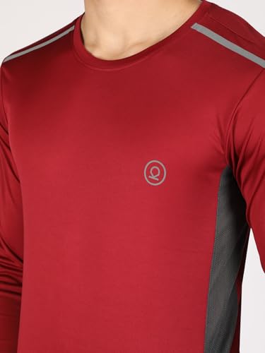 Image of CHKOKKO Gym T Shirts for Men Workout Solid Quick Dry Sports Men T-Shirts Breathable Lightweight Full Sleeve Regular Fit Round Neck Running Stylish Tshirt for man
