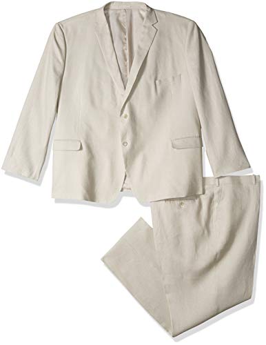 U.S. Polo Assn. Men's Big and Tall Suit, tan Linen, 60 Regular