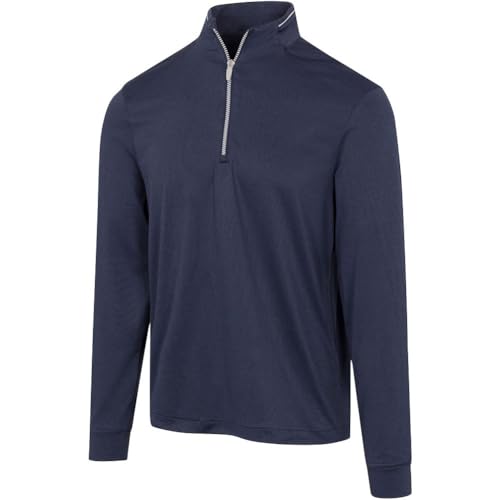 Greg Norman Men's Leaderboard 1/4 Zip Stretch Golf Pullover Navy M
