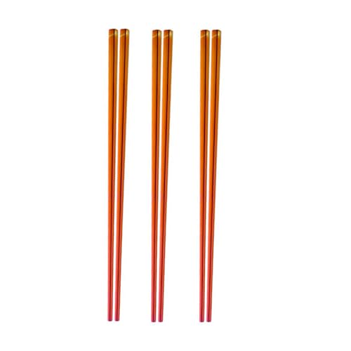 Stainless Steel Chopsticks,Reusable ,Dishwasher Safe , Easy to Use（3 PCS,Dazzling red）