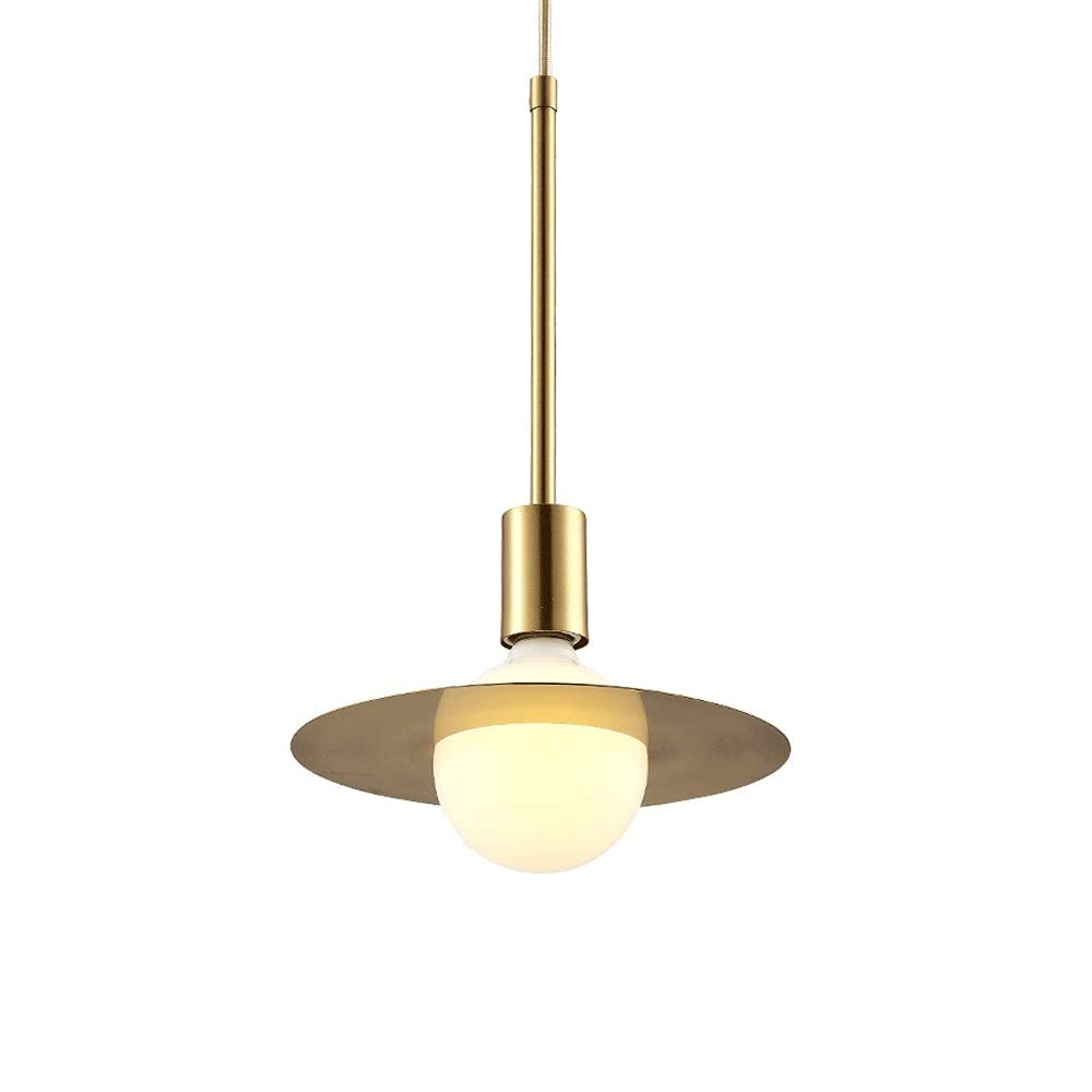 Suspension industrielle en laiton et globe de verre chic E27
