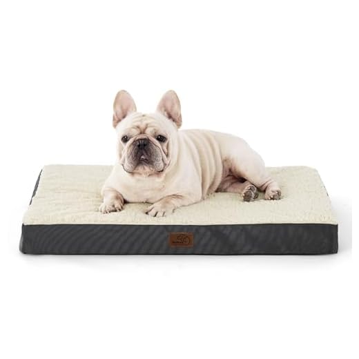 TrendPet VitaMedog - Viskoelastische Matratze Hundebett für Hunde grau (50x35cm) 2 Bedsure Hundekissen/Hundematratze für kleine mittlere große Hunde, eierförmiger Kistenschaum orthopädische Hundebett kuschelig bequem Schlafplatz, 75x50 cm, waschbar Höhe in 8 cm