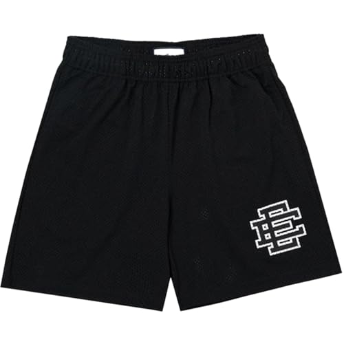 Mens Shorts Fashion Mesh Print Shorts Casual Workout Drawstring Basketball Running Short Pants