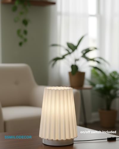 Image of Table Lamp for Living Room Decoration, Bedroom, Study, Office, and Gifting | Handcrafted Wave Ambient Night Lamp with On /Off Switch, Without Bulb | Bedside Lamp (Home Decor Items)