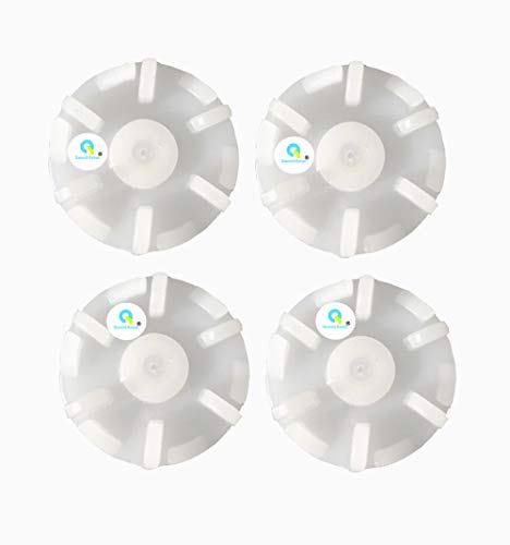 QemiQ Retail® "JMG" Juicer Mixer Grinder Jar couplers for- HAVELLS, Bajaj,Pigeon, KENSTAR, Maharaja, USHA, Orient, INALSA, Singer, RICO, Prestige "4Units" (White) (6 Teeth)
