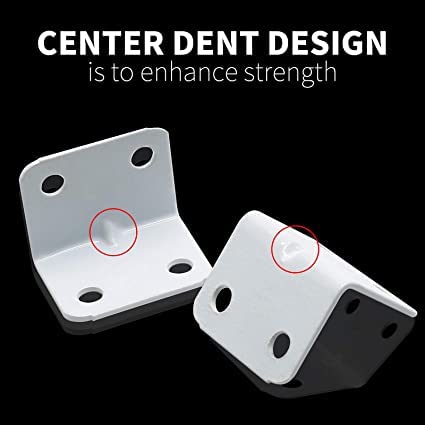 Image of Rpi shop - 4 Pcs Heavy Duty Corner L Angle Bracket, 1.5 Inch X 1 Inch (38mm X 25mm) Corner Braces with Screws, Powder Coated 90 Degree Joint L Shape Bracket for DIY Projects, Furniture, etc