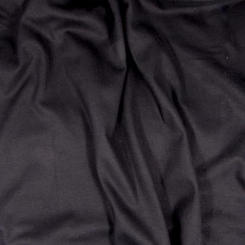 Organic Cotton Interlock Fabric - Black - by The...