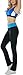 ToBeInStyle Women's Skinny Ankle Length Polyester Blend Exercise Pants Gymwear - Straight Leg - Turquoise - XL