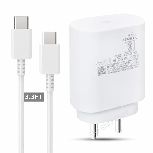 Image of Original 25W Power Delivery Adapter with USB C to USB C Cable Compatible with Samsung Galaxy S23 Ultra,Galaxy S23+,Galaxy S23-White(Adapter&Cable)