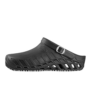 Scholl Dames clog Evo schoen voor medisch personeel, zwart, 38.5 EU
