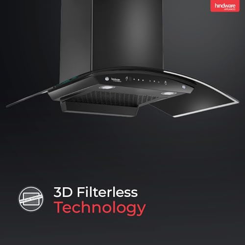 Hindware-DIVINA-90-Powerful-Suction-1200-m3hr-Filter-Less-3-Speed-Gesture-Control-Auto-Clean-Wall-Mounted-90cm-Chimney-2024-Model-Black