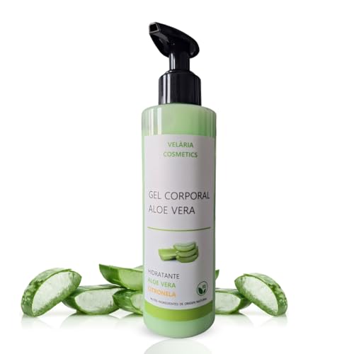 Velària- Citronela antimosquitos natural - loción corporal aftersun de aloe vera y aceite esencial de citronela bio puro natural - sin químicos- absorción rápida- 200ml- eficaz picaduras