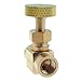MTQY Heavy Duty Brass Replacement Control Needle Valve 1/4 Inch Female NPT x 1/4 Inch Female NPT Connection Valve for Regulating Flow to Instrument and Industrial Application