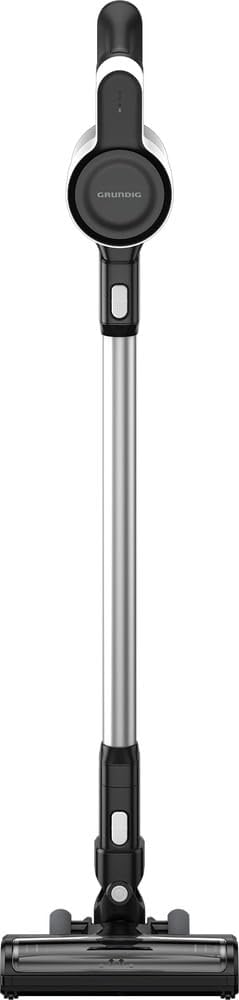 GRUNDIG VCP 4130 2-in-1-Akku-Stielstaubsauger, 2 Saugkraftstufen, 110 Watt Motor, 21, 6 Volt Li-Ion Akku, 550 ml Staubaufnahmevolumen, bis zu 45 Minuten Betriebszeit, 80 Dezibel, Weiß / Schwarz