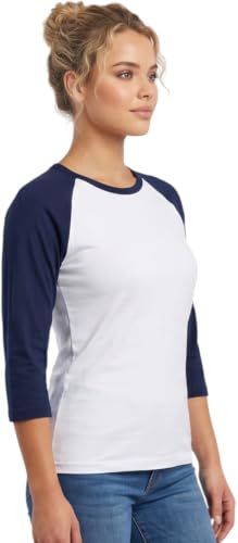 Image of ToBeInStyle Women's Classic Two Color Cotton Baseball T-Shirts
