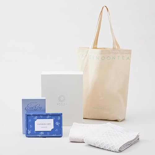 Afternoon Tea CATALOG GIFT Earl Grey(アールグレイ)+トートバッグ・タオルセット(包装済み/ノキアブラウン)|カタログギフト アフタヌーンティー 内祝い 結婚祝い 出産祝い プレゼント お洒落